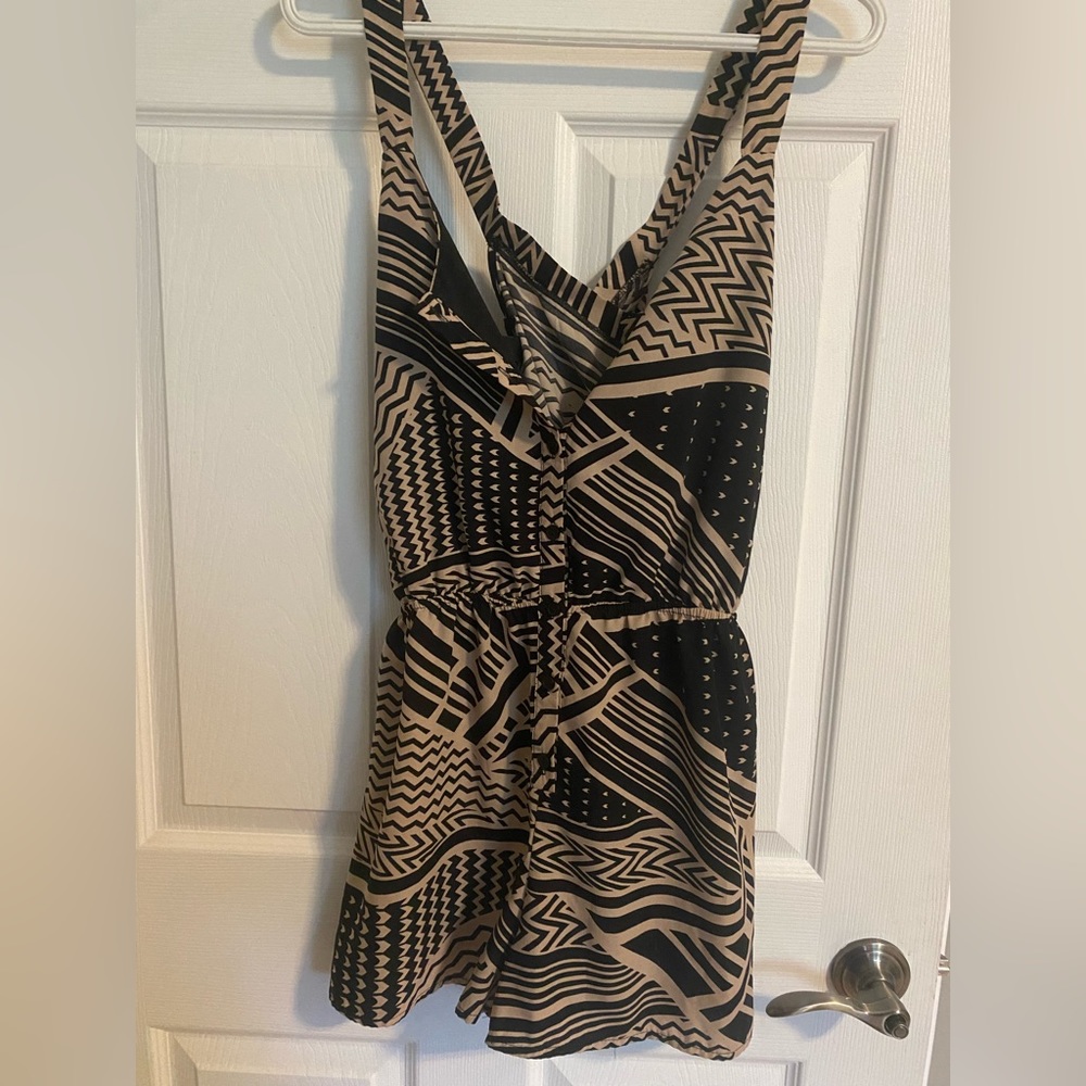 Tribal Shorts Romper/Jumper criss-cross back